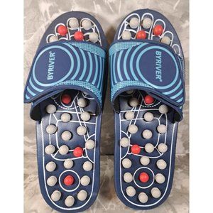 BYRIVER Acupressure Foot Massage Slide on Sandals Size X-Large